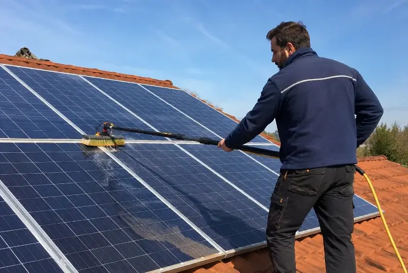 Nettoyage et entretien de panneaux solaires à Nuaillé
